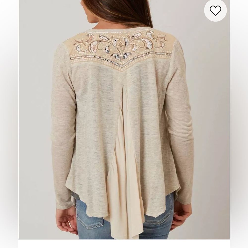 MISS ME button down light Cardigan size Large